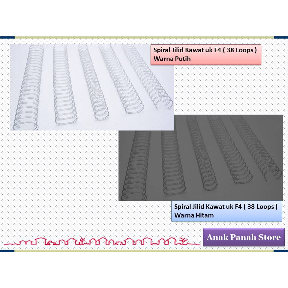 

Spiral Kawat Jilid Uk Folio 38 Loops merk Hombo