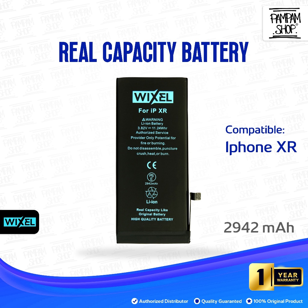 WIXEL ORIGINAL Baterai Iphone XR Double Power Real Capacity Batre Batrai Battery Ip Ori HP Handphone