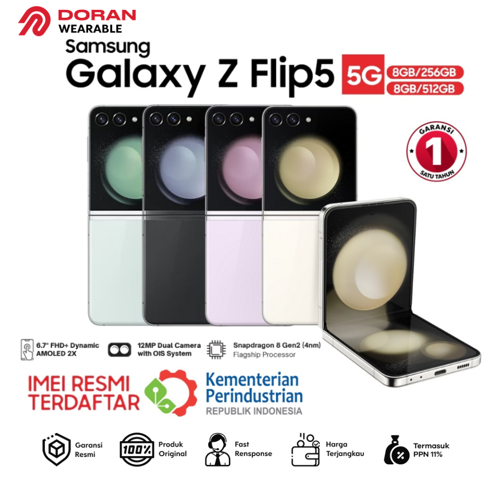 Samsung Galaxy Z Flip 5 ZFlip5 5G RAM 8GB/256GB - Garansi Resmi SEIN 1 Tahun