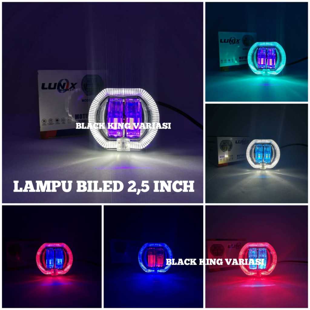 Lampu Biled Daymaker 2 Lensa Led 2,5 inch Lampu Tembak Biled Projie Projie Biled 2 Lensa 2.5inc Plus