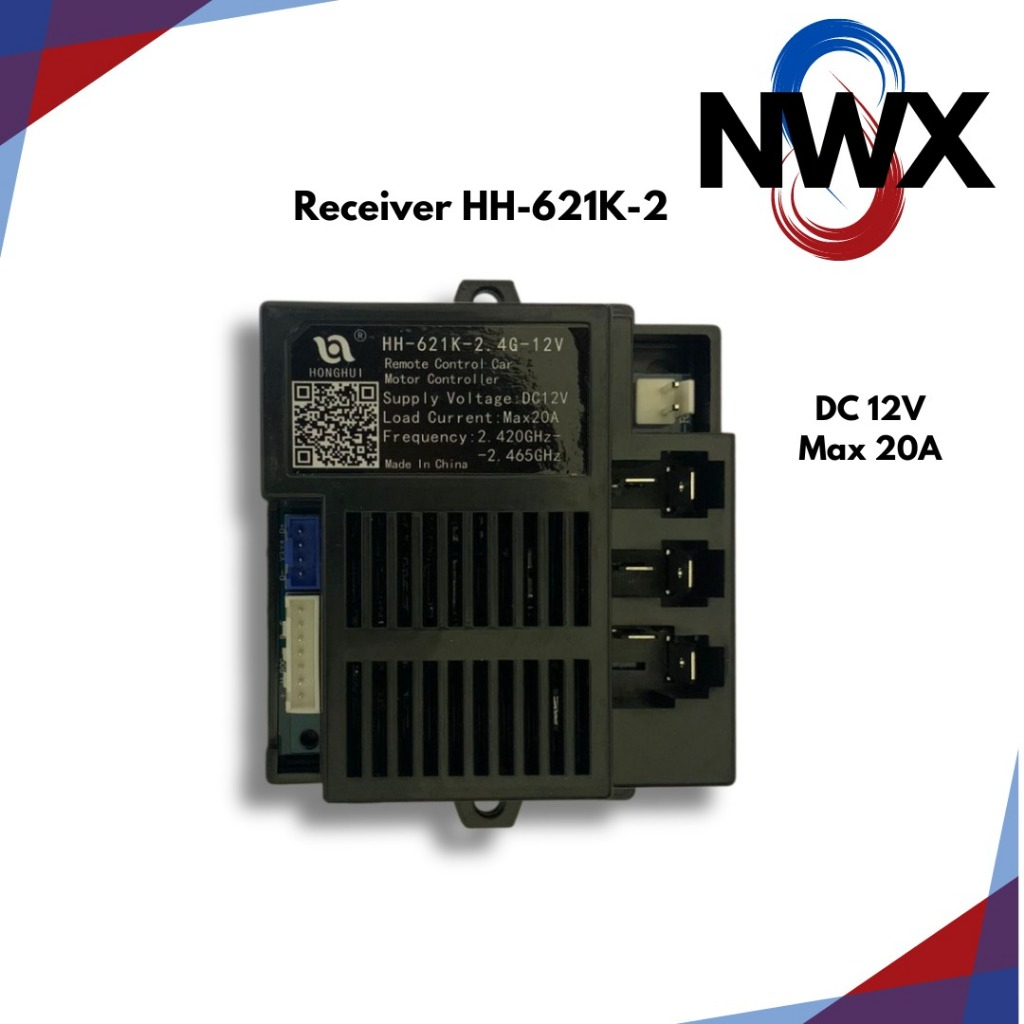 Receiver Honghui 12V Terminal HH-621K 12 Volt Mobil Motor Aki NWX88 Mainan Anak Remote Control