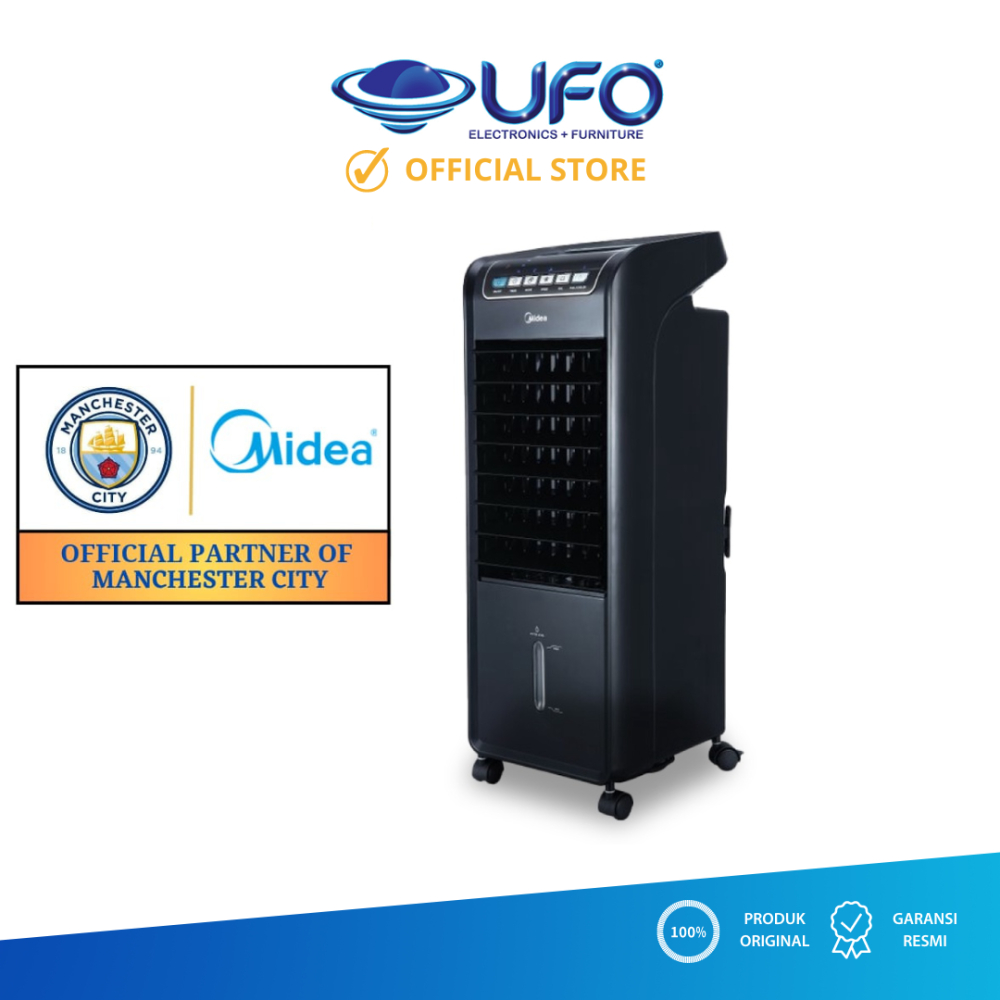 Midea Air Cooler AC100A(B) Portable 55W Hitam - Humidifier & Ionizer
