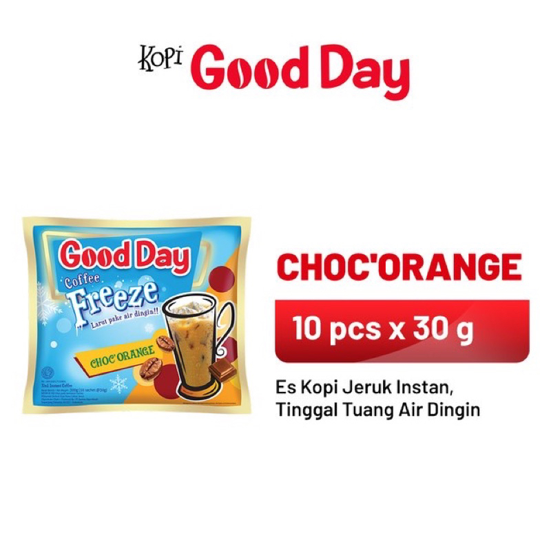 

- GOOD DAY Coffee Freeze Choc'O'Range 1 Pack (10 x 30 gr)