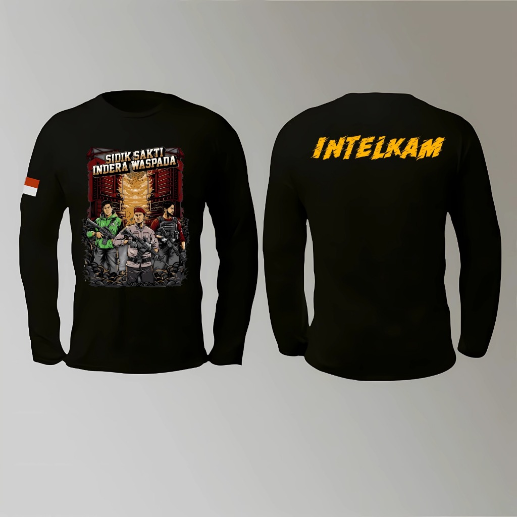 KAOS LENGAN PANJANG INTELKAM POLRI WARNA HITAM