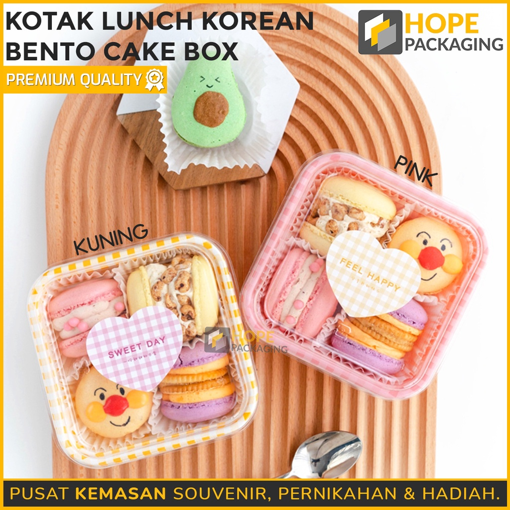 

[Harga / 3 pcs] Kotak Korean Lunch Bento / Cake Box Mika / Korean Dessert Box Premium / Kotak Box Bento