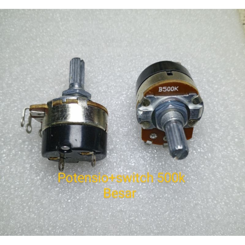 Potensio Dimmer + Switch ON OFF Besar 500K