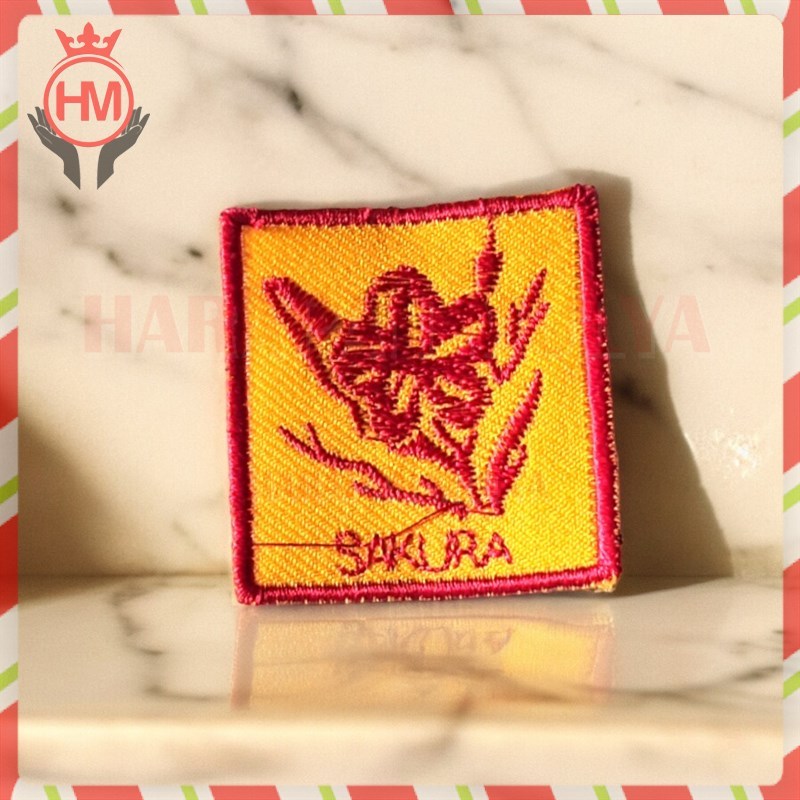 Bordir Tanda Regu Sakura Bet Bordir Tanda Regu Pramuka Murah - HM