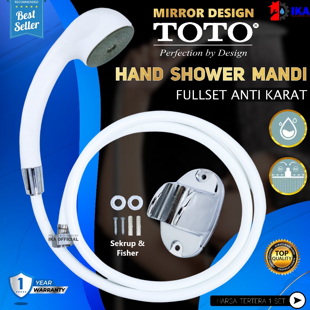 KODE B68I Hand Shower White model TOTO  Shower Kamar Mandi Set Selang dan Kepala Putih Hand shower m