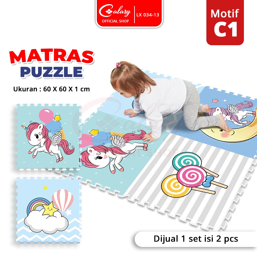 CALARY Evamat Matras Puzzle 30x30cm 20mm Alas Lantai Empuk 034-13