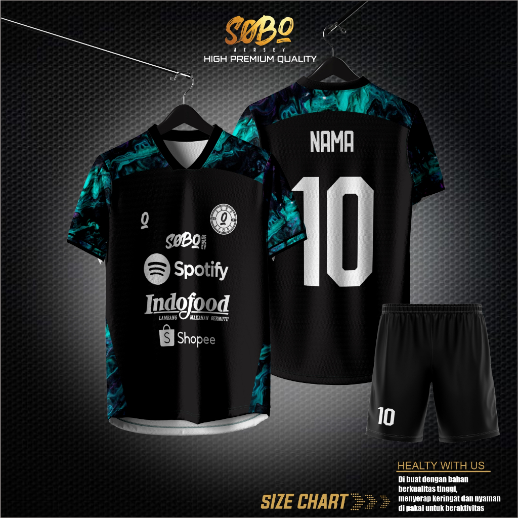 Jersey Sepak Bola | Jersey Futsal | Jersey Voli Custom Free Nama Set