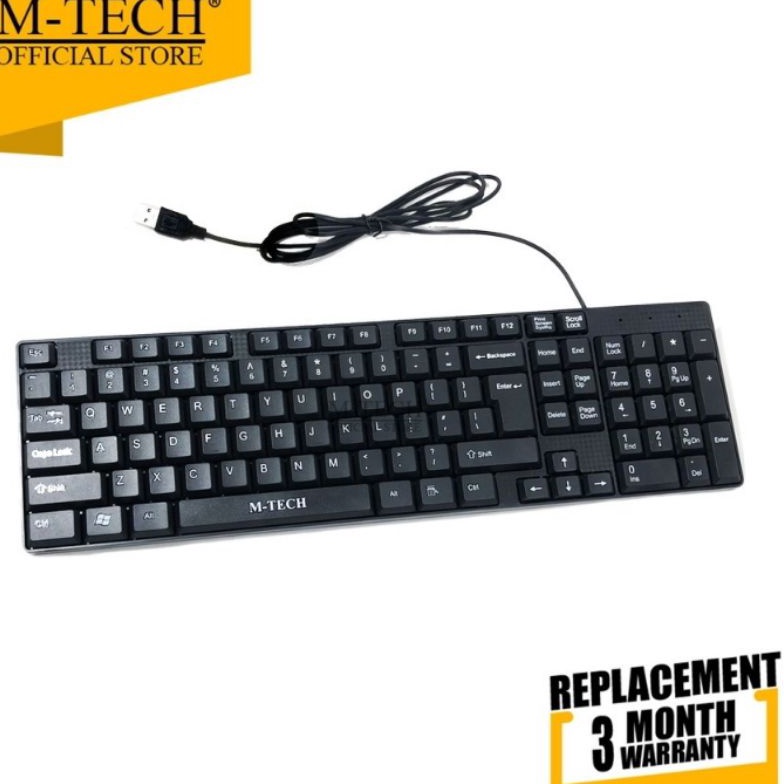KODE Y59K Keyboard USB Standar MTech Stk1 Original for PC Laptop Hitam