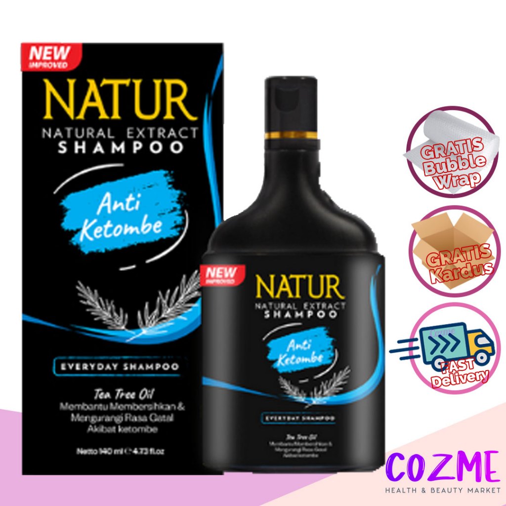 NATUR Hair Shampoo Anti Dandruff Anti Ketombe with Tea Tree Oil