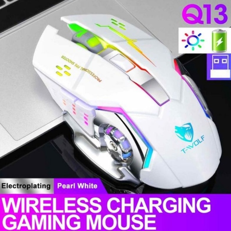 KODE L74P MOUSE GAMING WIRELESS RGB LED SILENT KLIK RECHARGEABLE 16 DPI TWOLF  Q13