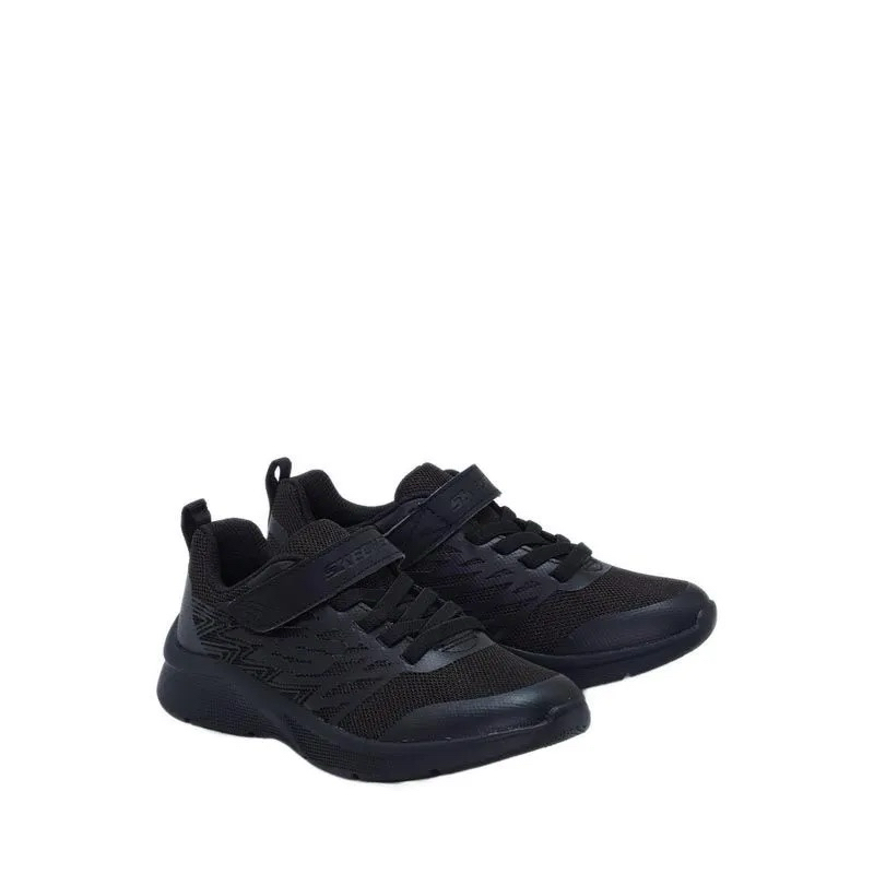 SEPATU SEKOLAH ANAK CEWEK - SKECHERS Microspec Girl's Leisure Shoes - Black