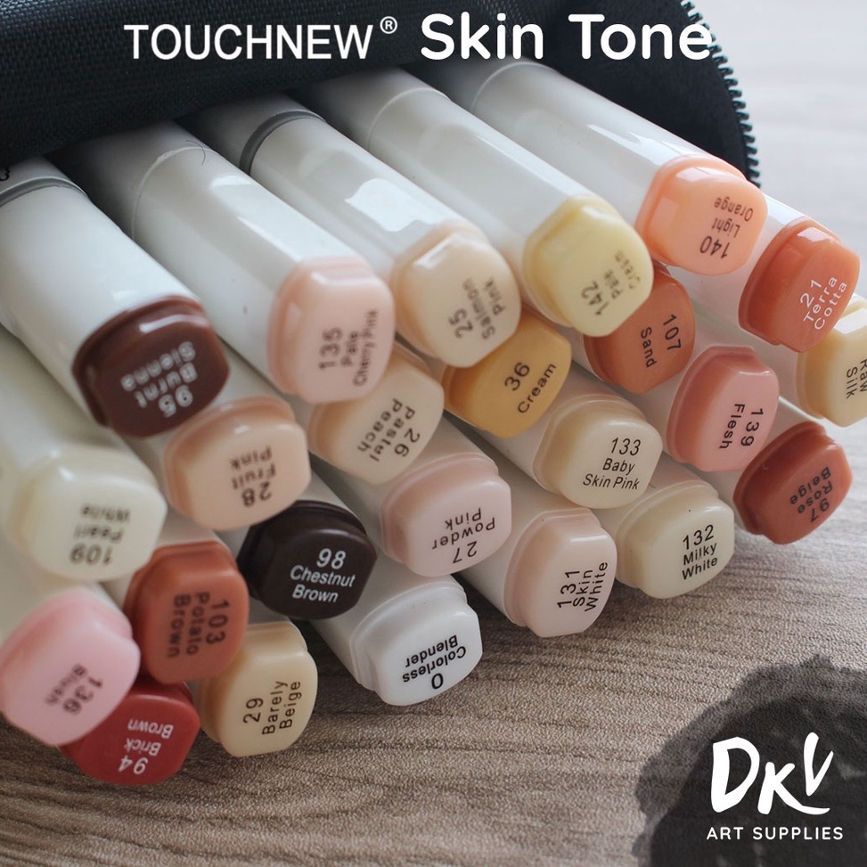 

KODE P54R Touchfive Touchnew Marker Spidol 12 24 Skin Colors Warna Kulit Twin Markers Brush Tip