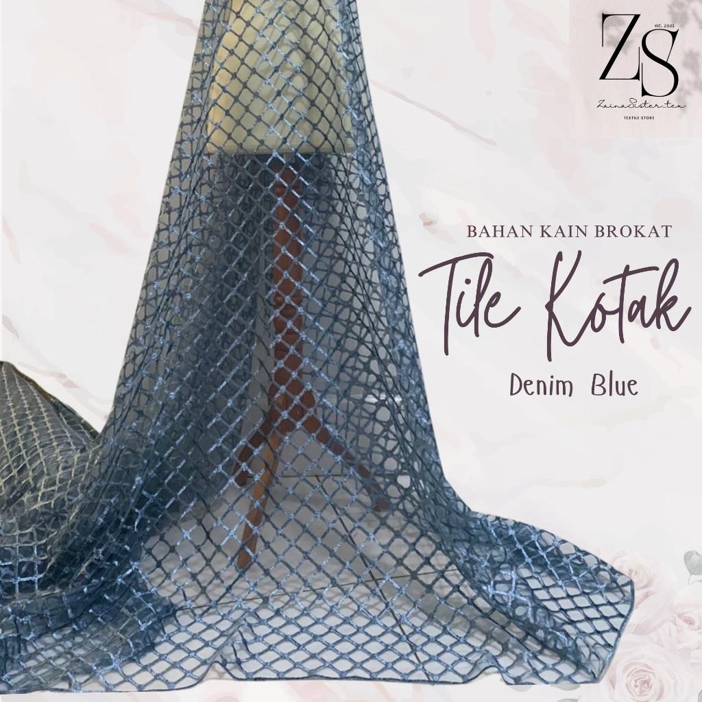 Kain Brukat Tulle Kotak / Tile Kotak / Brukat Jaring / Tille Jaring / Tulle Jaring / Tile Jaring / T