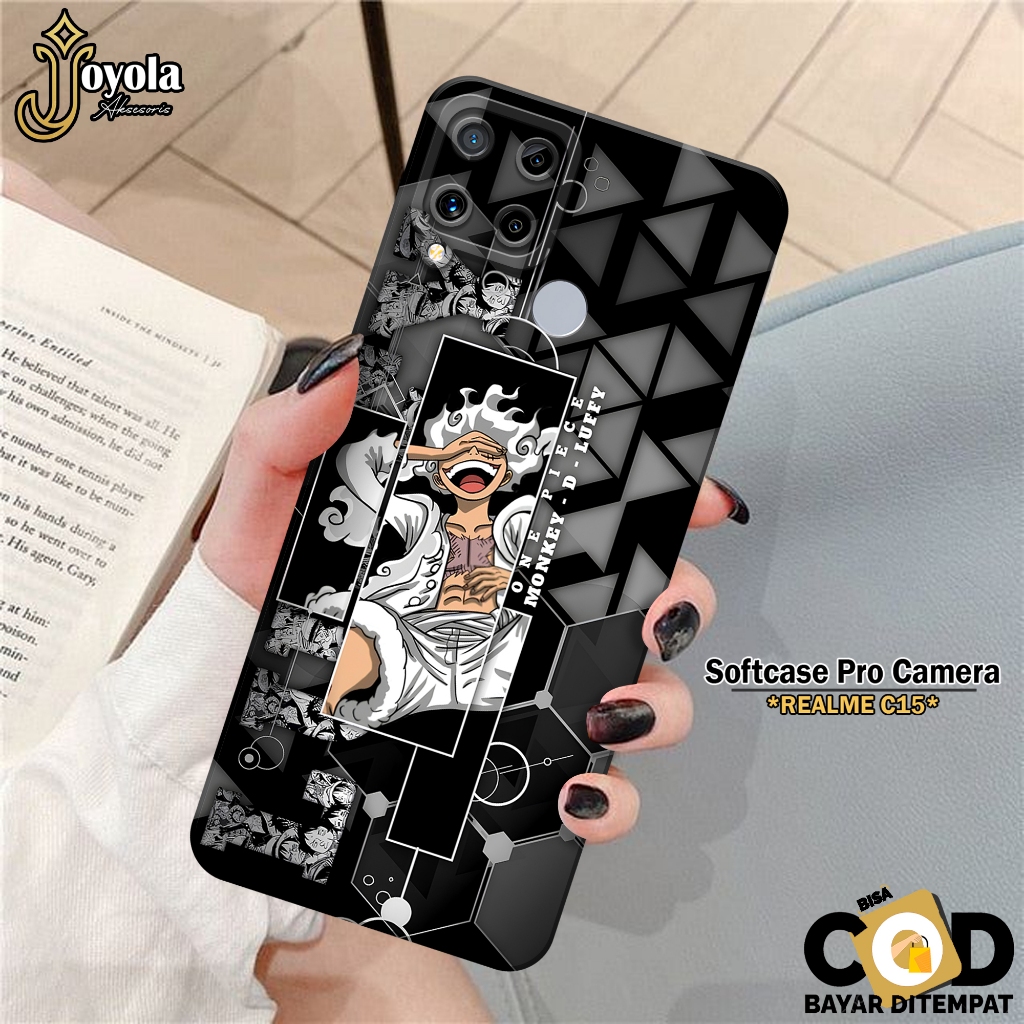 JOYOLA Case Hp Realme C15 - Softcase Realme C15 Terbaru - Fashion Case Anime - Casing Realme C15 - K
