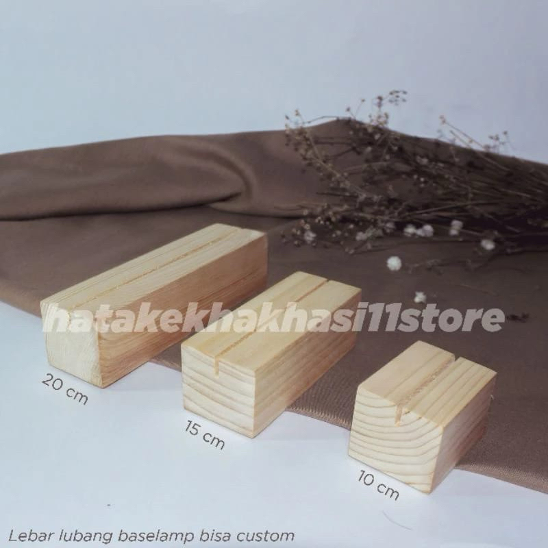 Base wood akrilik, tatakan akrilik kayu, stand kayu akrilik