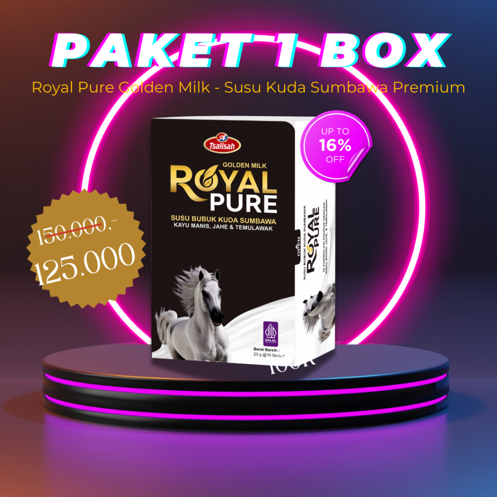 

[PAKET 1BOX] ROYAL PURE SUSU KUDA SUMBAWA PREMIUM