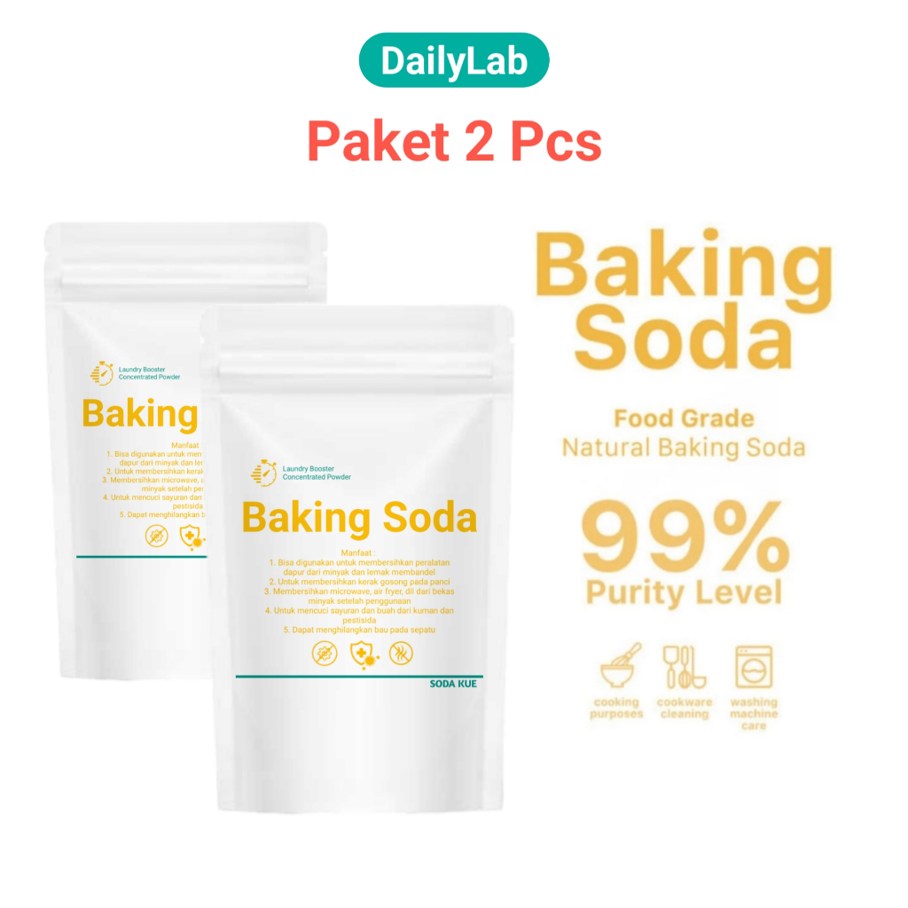 

Paket 2 Pcs Baking Soda Food Grade / Soda Kue 500gr