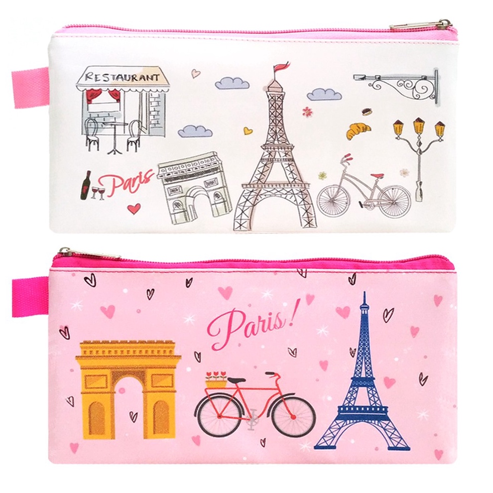 

PROMO BRAND Mini Case PARIS Stationary Organizer Pencil Case Tempat Pensil Travelling Organizer