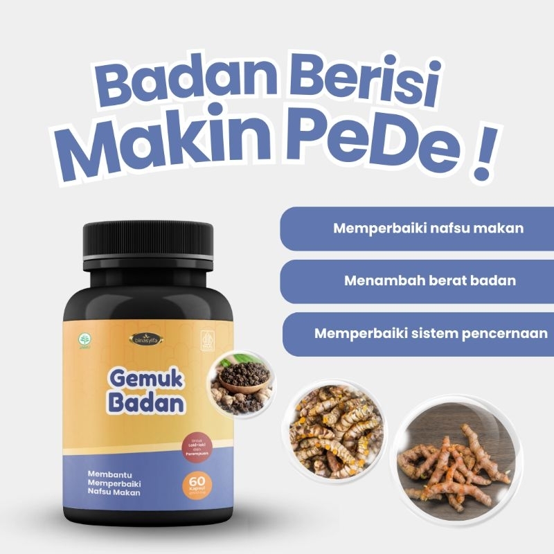 Obat Gemuk Badan Herbal Alami Obat Kapsul Penggemuk Badan HALAL BPOM