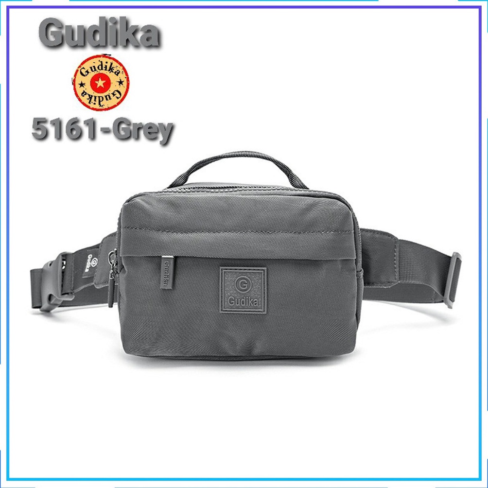 KODE H5F3 PROMO GUDIKA 5161  Tas Waistbag Wanita Kekinian Import Original Terbaru Bahan Nilon Waterp