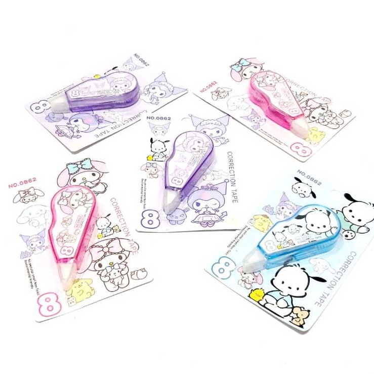 

KODE U69D Harga Grosir 24 PCS correction tape SANRIO No 862 8M X 5MM