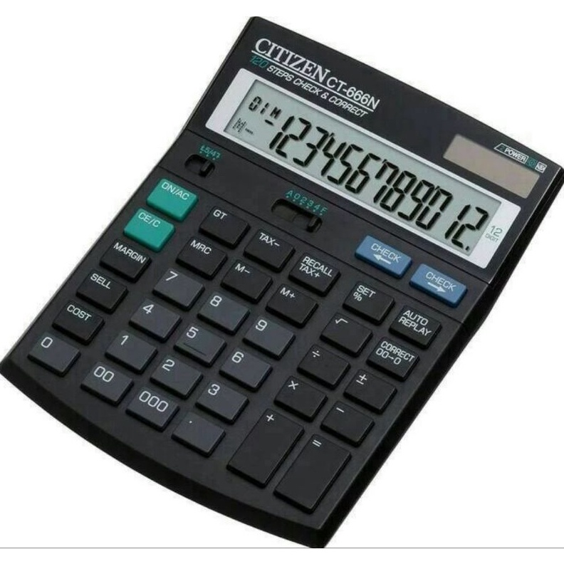 

GOGO ORDER Kalkulator 12 Digit CITIZEN CT666N Calculator Check Correct Cek Ulang CT666N