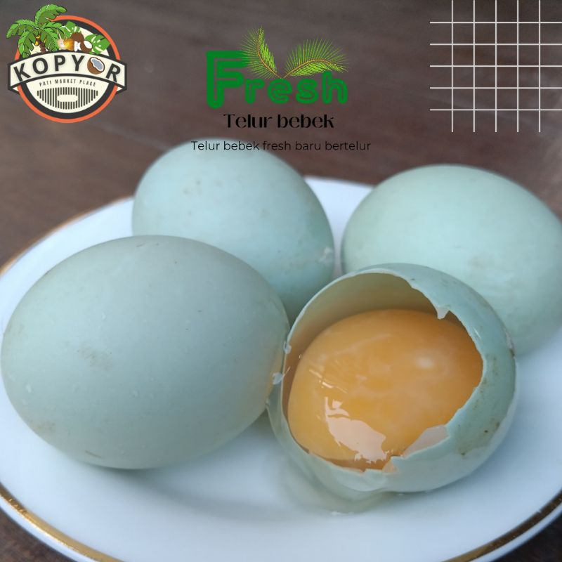 

telur bebek mentah fresh isi 4 biji untuk stamina pria