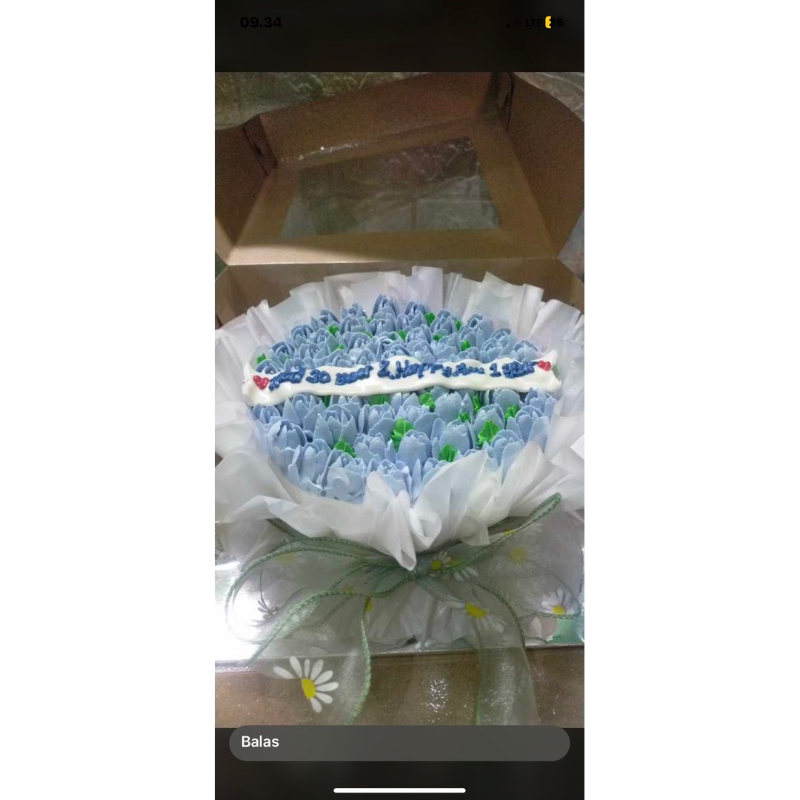 

“D20”CAKE DISEGN BUCKET BUNGA uk D20 BEBAS CUSTOM BEBAS PILIH DISEGN