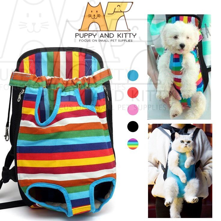 KF7 Gendongan Kucing Gendongan Anjing Kecil Tas Gendong Kucing Depan Belakang Tas Travel Kucing Pet 
