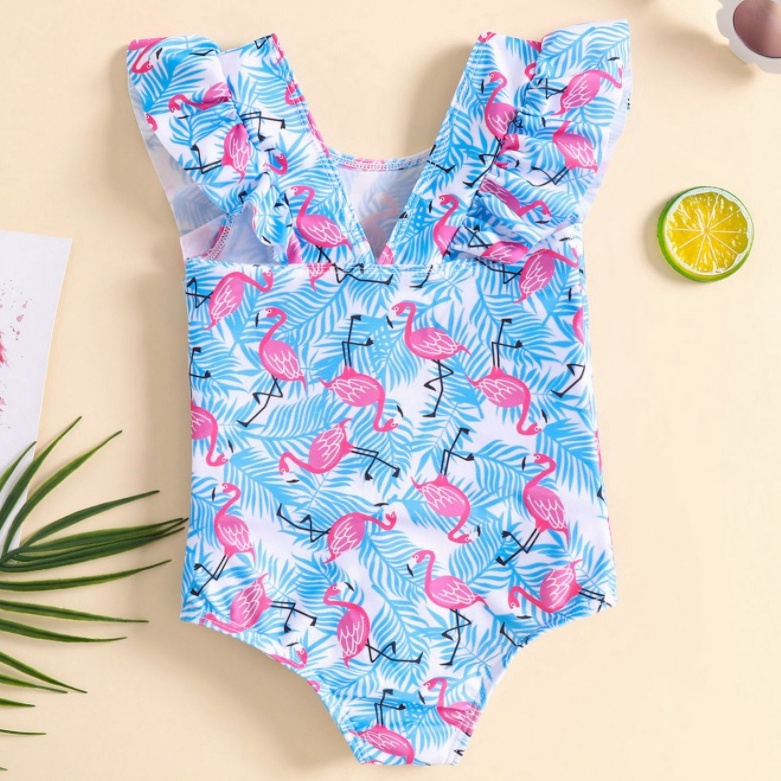 KODE N93G baju renang anak perempuan baju renang anak Flamingo baju renang anak lucu pola semangka b