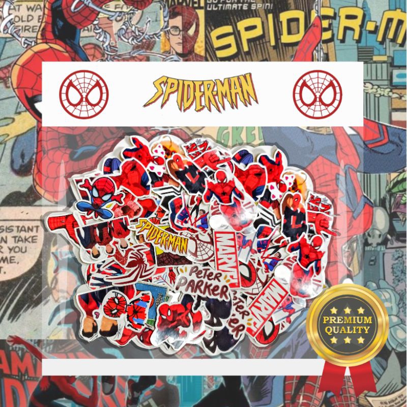 

60PCS STICKER SPIDERMAN | STIKER MARVEL SPIDERMAN | STICKER PETER PARKER SPIDERMAN MARVEL