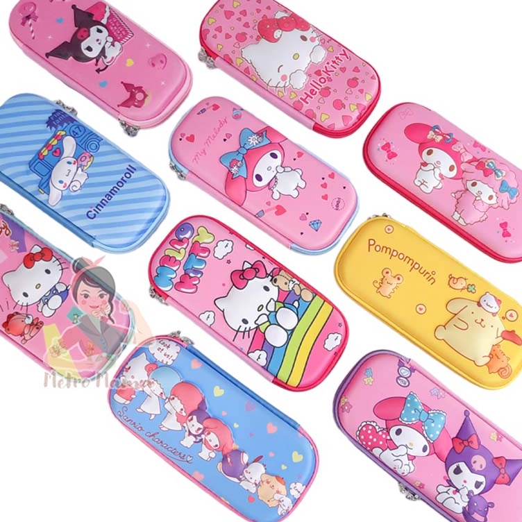 

KODE A47Q Kotak Tempat Pensil Sekolah Sanrio Timbul 3D EVA Kuat dan Murah