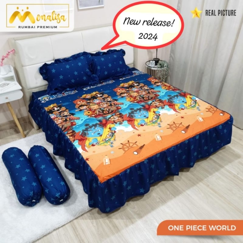 MONALISA 2024 - BISA COD ORIGINAL Sprei Rumbai Rempel 160 180 160x200 180x200 Queen King Tinggi 40 4