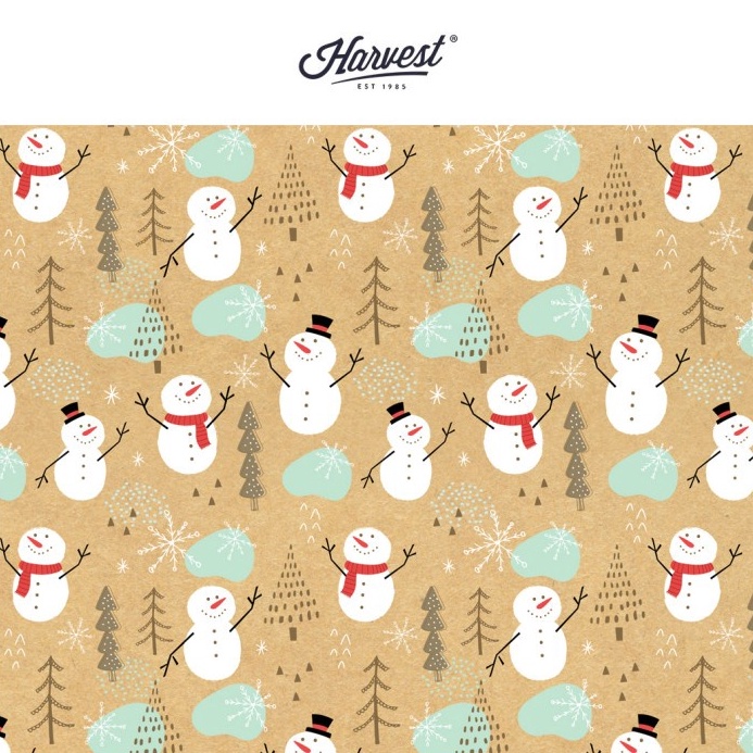 

KUALITAS TERBAIK Kertas Kado Natal Harvest Wrapping Paper Xmas Shining Snowman