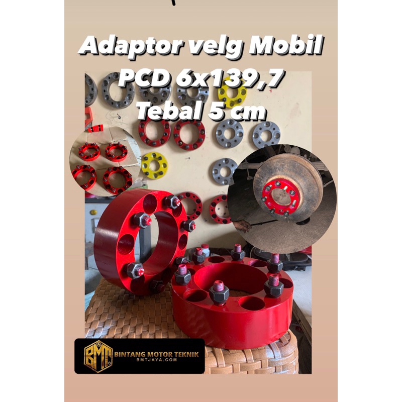 Adaptor velg mobil lobang 6 tebal 5 cm