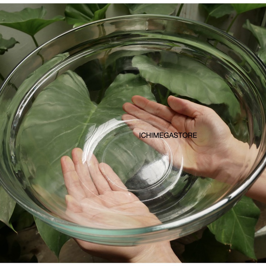 KF7 ICHIMEGASTORE Mangkuk JUMBO Sayur Kaca Besar Diameter Mangkok Sayur Mixing Bowl