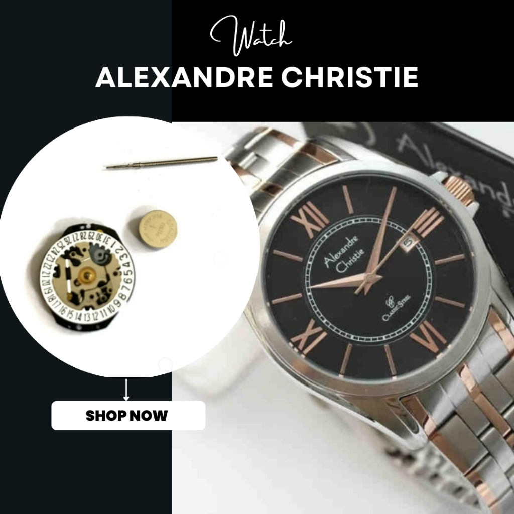 Mesin Jam Tangan Alexandre Christie AC8427 AC 8427 Tanggal Aktif Free As Pen