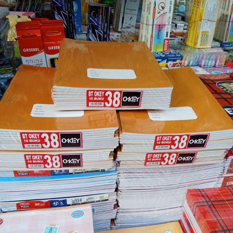 

BUKU TULIS OKEY kworto , sampul coklat 38/10