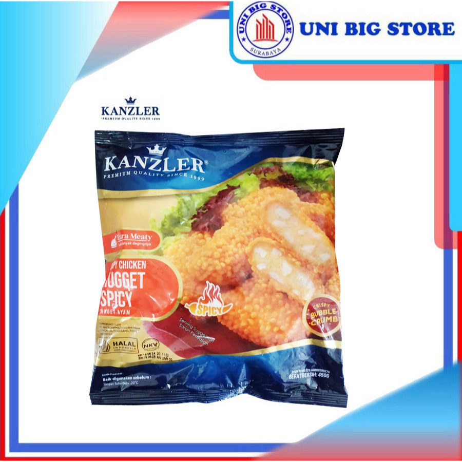 

Kanzler Crispy Chicken Nugget SPICY Bubble Crumbs 450 gr Nuget Ayam Krispi Olahan