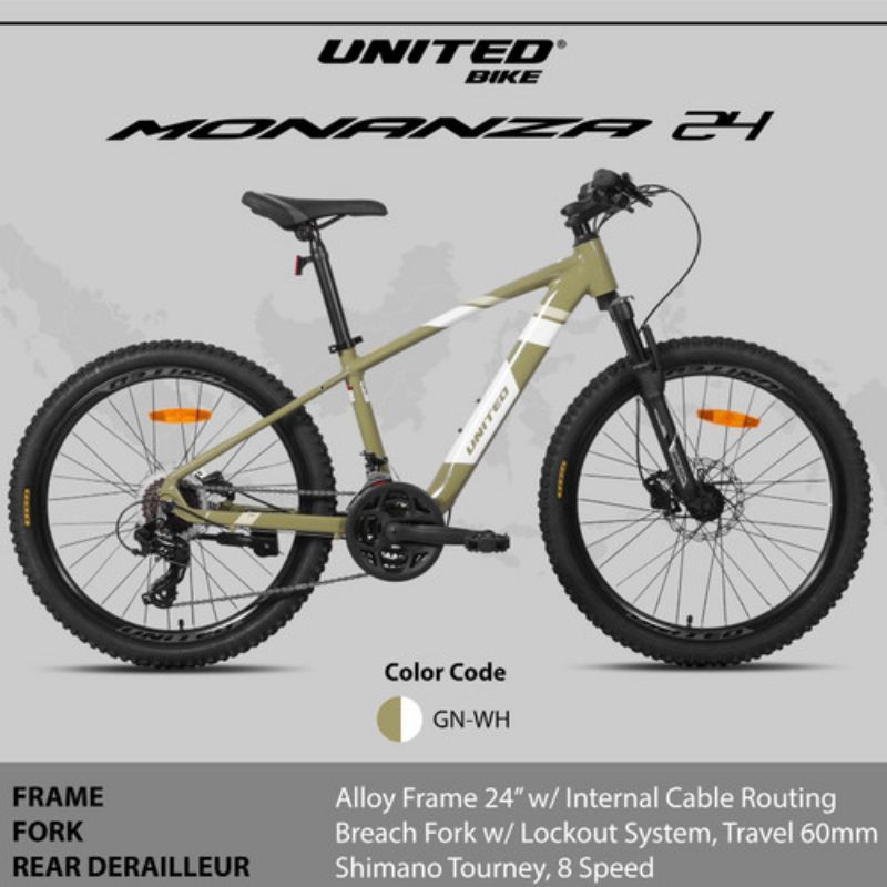 Sepeda Gunung Mtb United Monanza 24" hidrolik