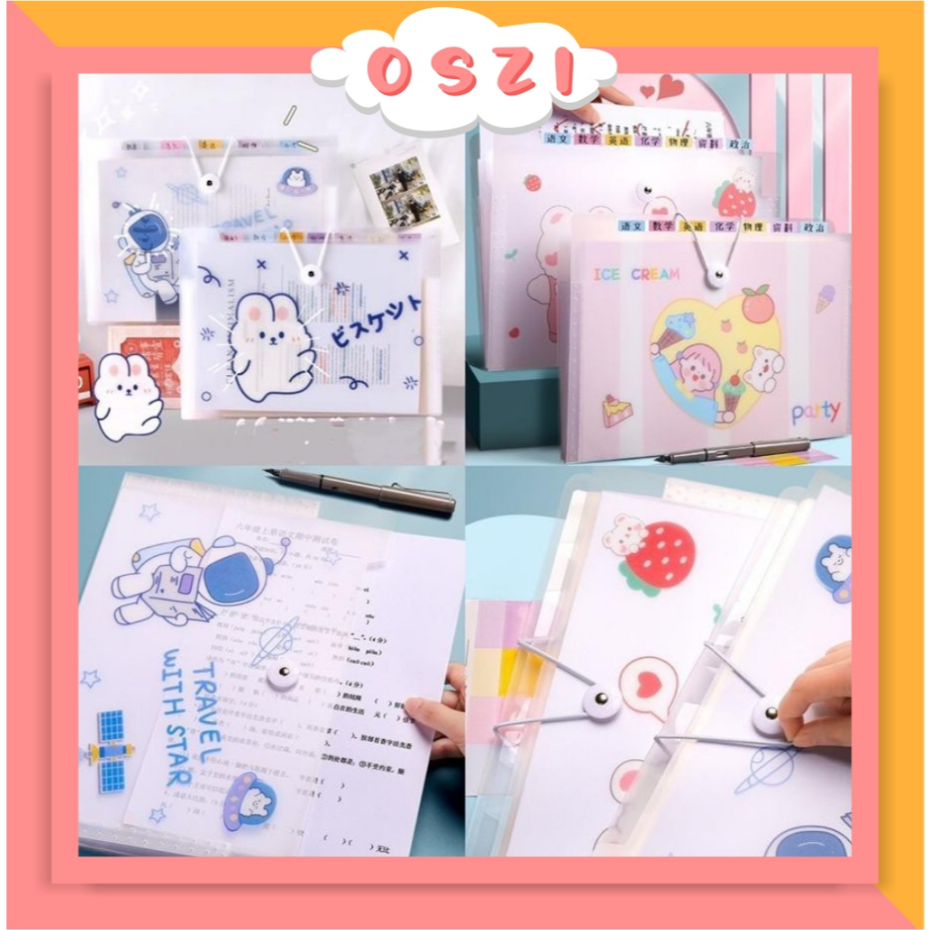 

❄ OSZI ❄ Stiker storage bag Expanding File Map Harmonika Giro 12 Pocket / 8 Pocket R1115