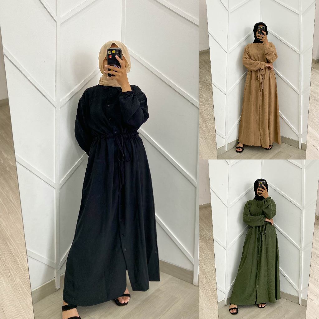 Dress Gamis Dres Dresse Gaun Pesta Kondangan Lebaran Modern Wanita Remaja Muslim Hijab Terbaru