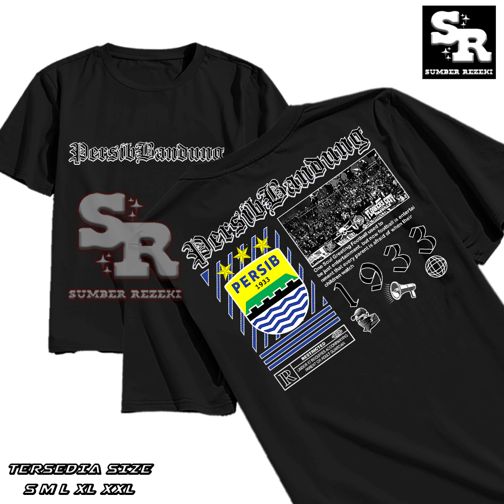 Sumber Rezeki  T-Shirt Kaos Distro Suporter Persib Fans | Kaos Suporter | Baju pria Flower City Casu
