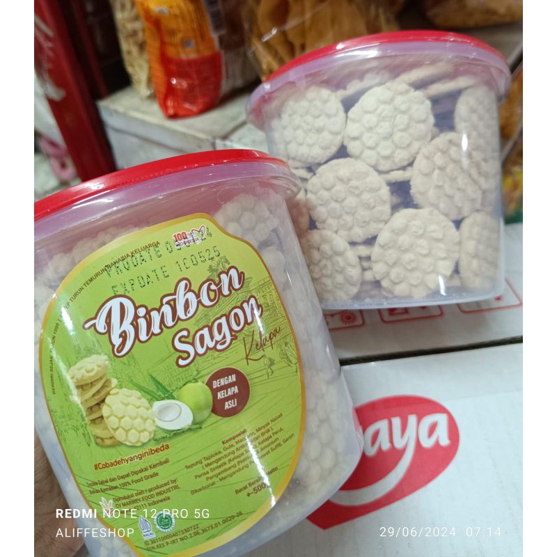 

1 toples binbon sagon kelapa -+ 500 gr