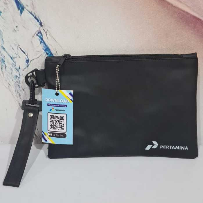 Clutch handbag souvenir pertamina + hang tag custom / Clutch Souvenir Custom / Souvenir Pertamina / 