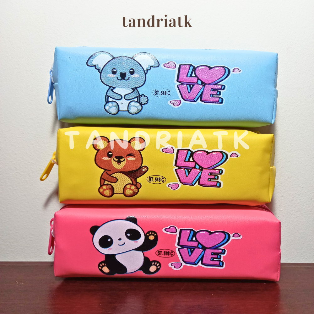 

Tempat Pensil Resleting Shin Toeng Animal Cute ST 518 Panda Bear Koala