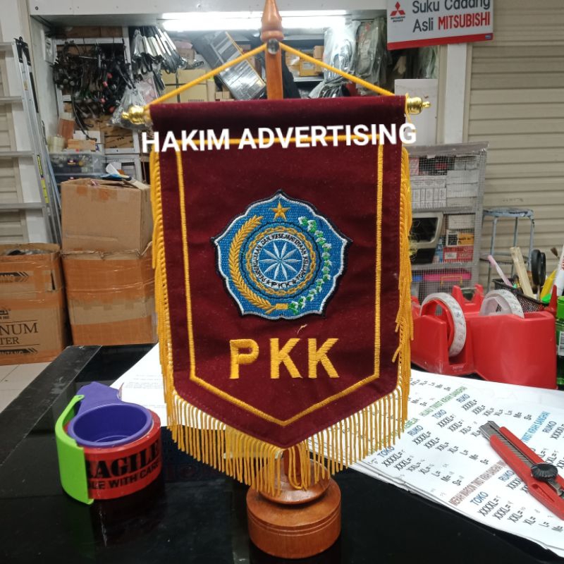 

BENDERA VANDEL PKK 1set sama tiang kayu meja berkualitas ready stcok